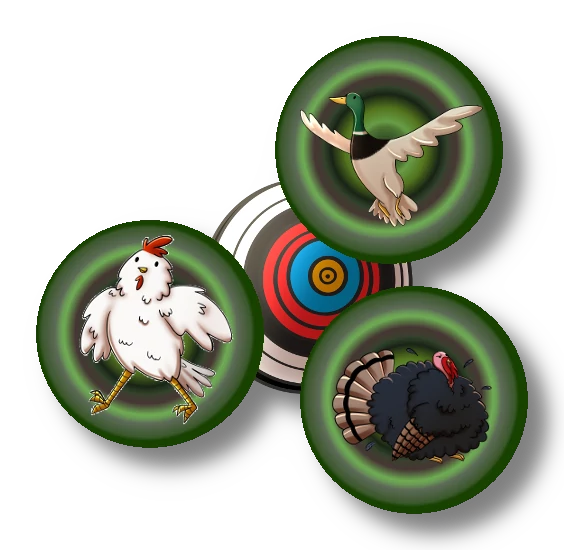 3 bird tokens and 1 hit token